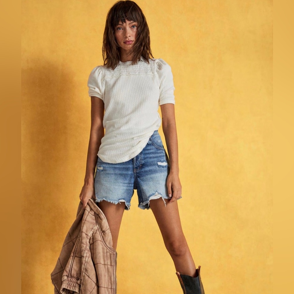 Free people care fp red delicious tee